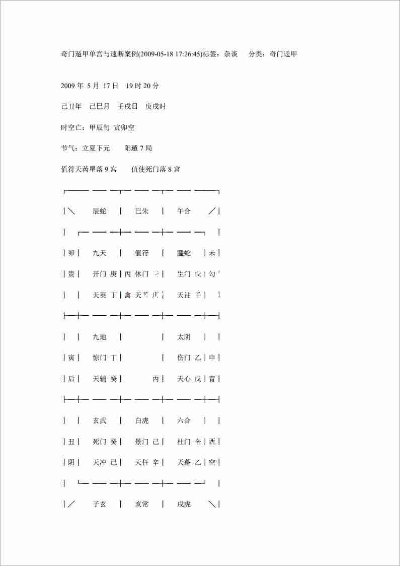 奇門遁甲單宮與速斷案例.pdf